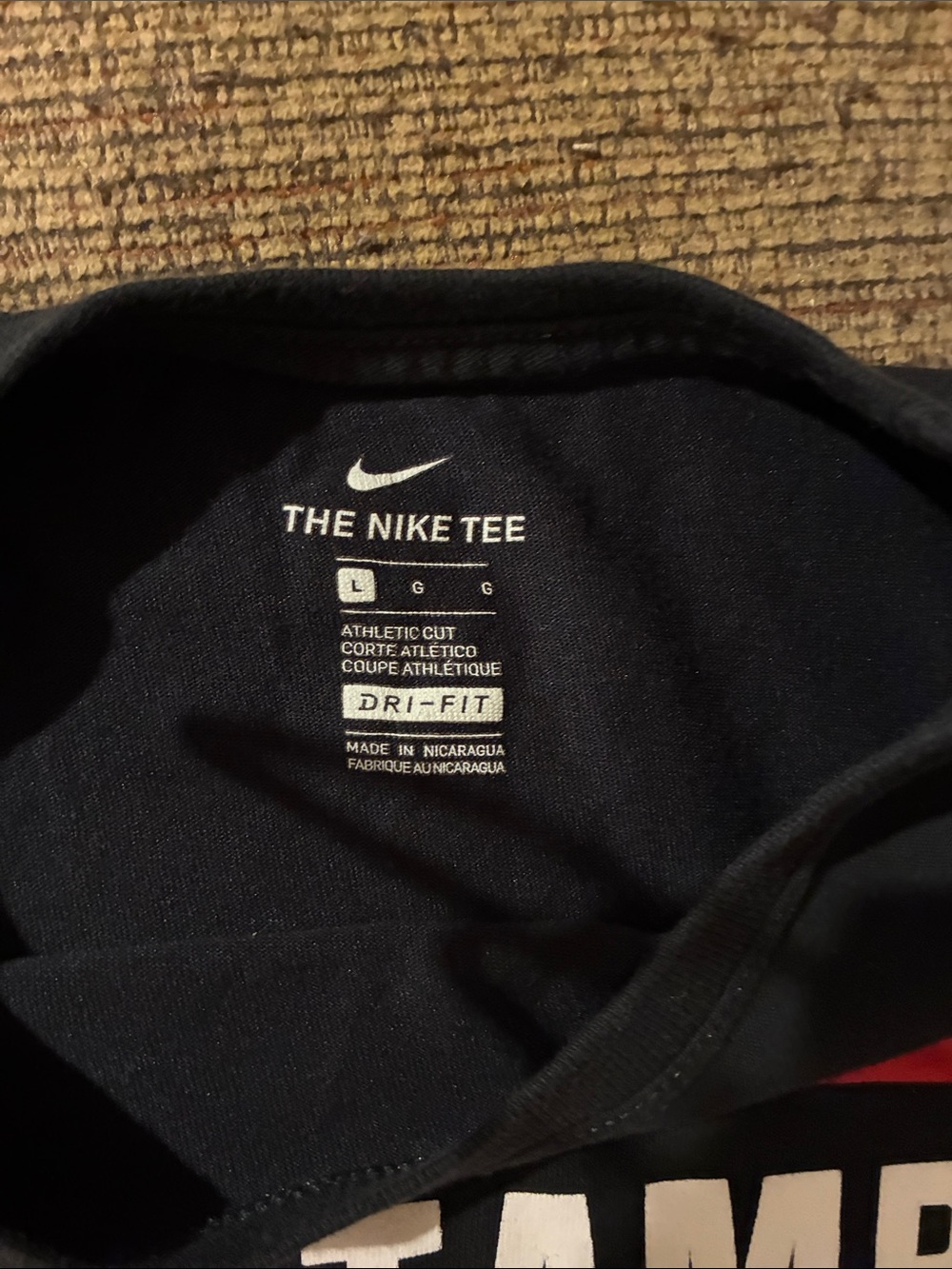 Nike Black Tee with Red & White Tampa Graphic - Picture 2 of 2